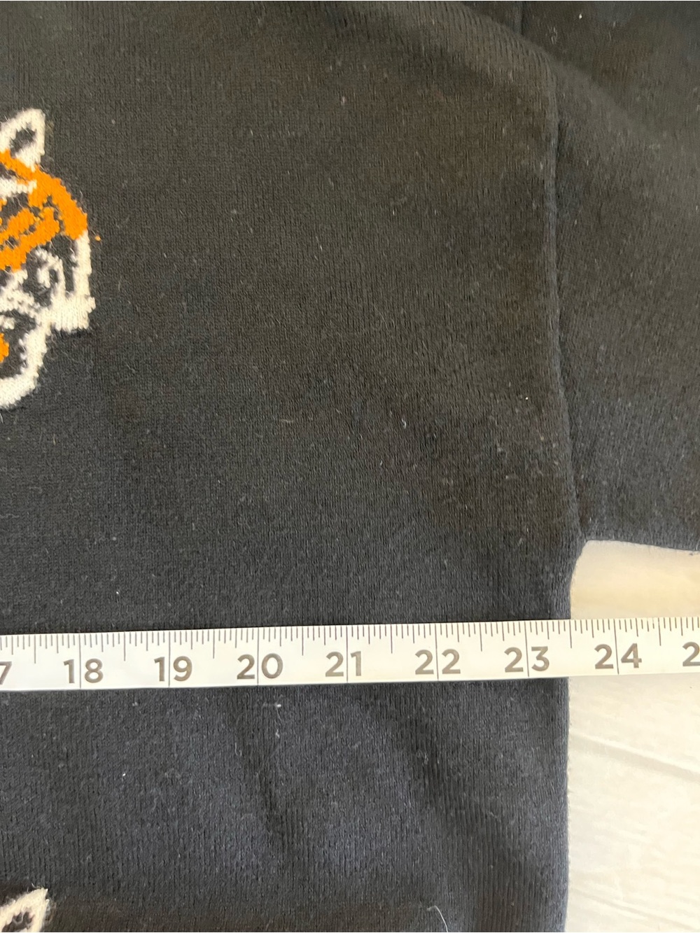 Lala Black Crewneck Sweater with Tiger Embroidery - Picture 3 of 8